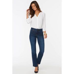 NYDJ Blue Classic Straight Leg Mid Rise Jeans